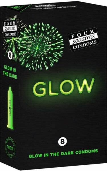 Four Seaons Glow N' Dark Condoms 8 Pack One Size > Essentials > Condoms > Non-Latex