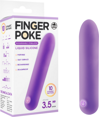 High-Quality Rechargeable 3.5 Inch Silicone Stimulator Purple > Vibrators > Finger Vibrators
