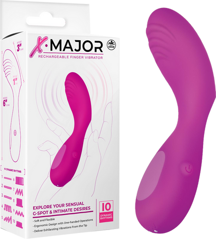 Rechargeable Finger Vibrator – Soft Flexible One-Handed Operation Vibrator Pink > Vibrators > Finger Vibrators