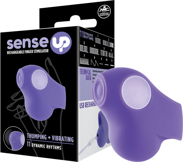 Rechargeable Finger Stimulator (Purple) – 11 Rhythm Thumping and Vibrating Finger Vibrator Purple > Vibrators > Finger Vibrators