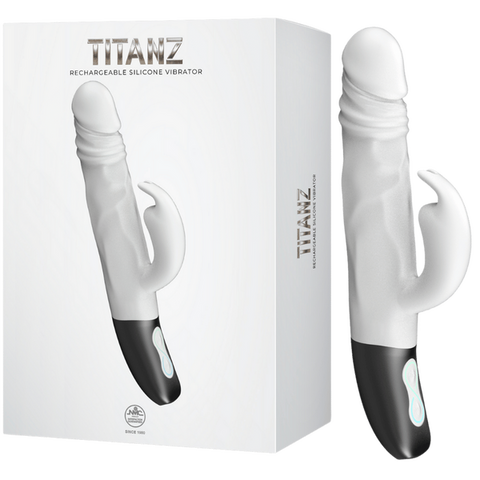 Rotating Rabbit Rechargeable Silicone Vibrator – 13cm Insertable Length Rabbit Vibrator White > Vibrators > Ladies > Rabbit