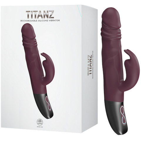 Rotating Rabbit Rechargeable Silicone Vibrator – 13cm Insertable Length Rabbit Vibrator Rubine Red > Vibrators > Ladies > Rabbit