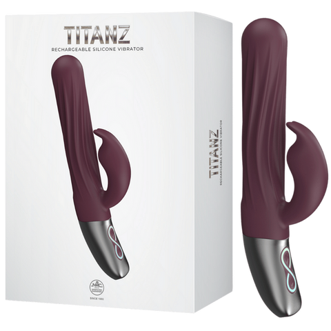 Thrusting Rabbit Rechargeable Silicone Vibrator – 13cm Insertable Length Rabbit Vibrator Rubine Red > Vibrators > Ladies > Rabbit