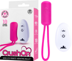 Crush On - Wireless Remote Vibrating Bullet – USB Rechargeable Silicone Bullet Vibrator Pink > Vibrators > Mini Vibrators