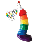 Rainbow Dicky Chug Sports Bottle 16 Oz Capacity Humorous Novelty Water Bottle Rainbow > Novelties > Bachelor & Bachelorette Items