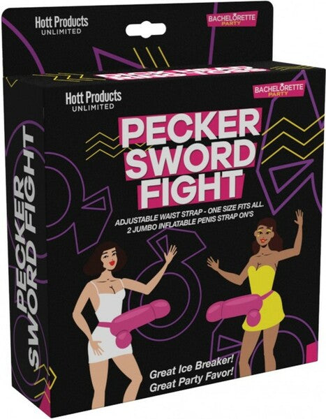 Bachelorette Pecker Sword Fight – Inflatable Strap-On Party Game Set One Size > Novelties > Bachelor & Bachelorette Items
