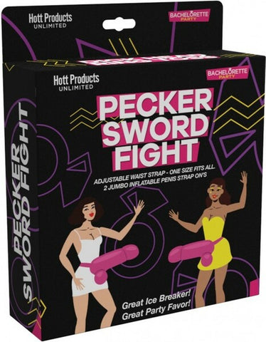 Bachelorette Pecker Sword Fight – Inflatable Strap-On Party Game Set One Size > Novelties > Bachelor & Bachelorette Items