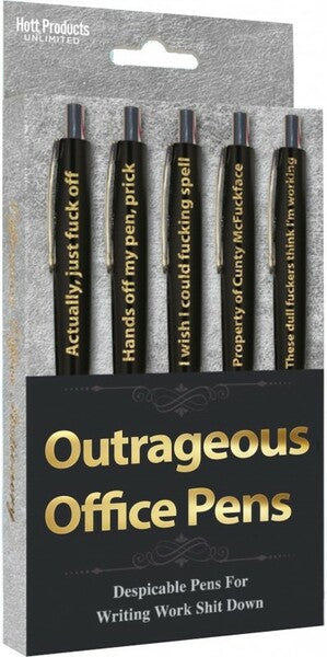 Outrageous Office Assorted Novelty Sayings Pens Default Title > Novelties > Gag Gifts