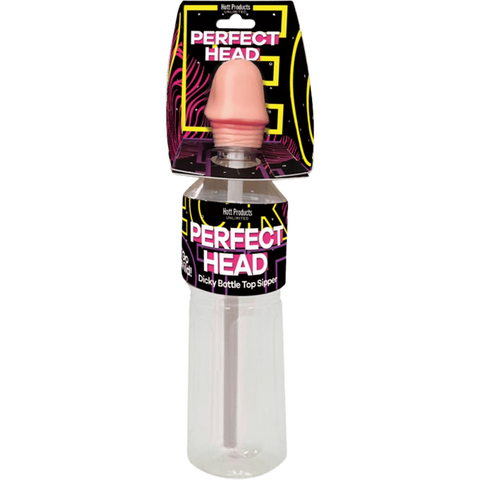 Perfect Head – Sipper Bottle Top Accessory 16oz Novelty Party Item One Size > Novelties > Gag Gifts