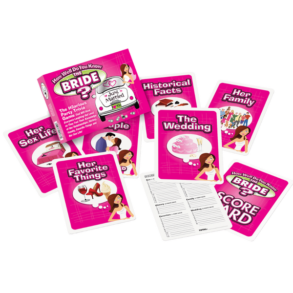 How Well Do You Know The Bride? Party Trivia Game One Size > Novelties > Card Games