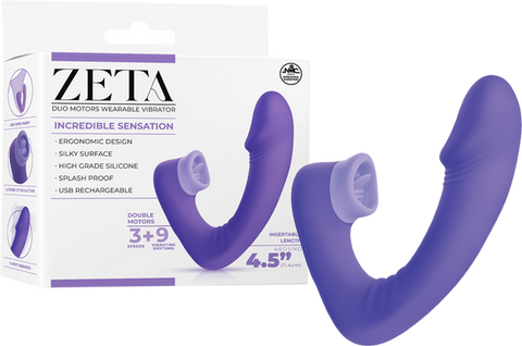 Dual Motor Wearable Vibrator – Splashproof 4.5 Inch USB Rechargeable Vibrator Purple > Vibrators >
