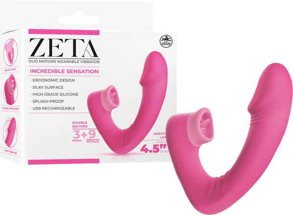 Dual Motor Wearable Vibrator – Splashproof 4.5 Inch USB Rechargeable Vibrator Pink > Sex Toys For Ladies > Panty Vibes