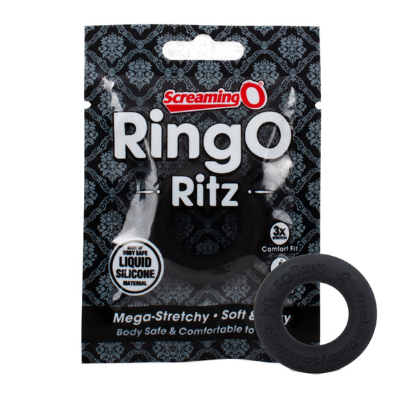 Screaming O RingO Ritz – Liquid Silicone Cock Ring Black > Cock Ring > Single