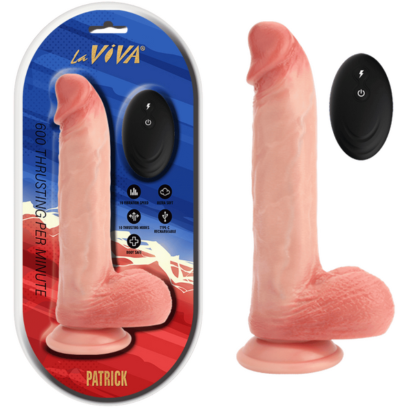La Viva Patrick – Remote Rechargeable Thrusting Dildo Default Title > Dildos > Thrusting Dildos