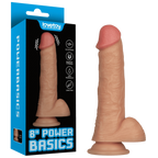Power Basics 8 Inch Vibrating Dildo – Lifelike Waterproof Dildo Flesh > Vibrators > Realistic Vibrators