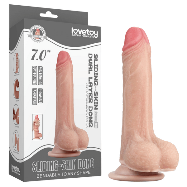 Lovetoy Sliding Skin Dildo 7 Inch – Realistic Dildo Default Title > Dildos > Realistic Dildos