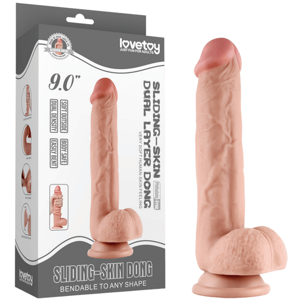 Sliding Skin Dual Density Real Male - 9.0-Inch Dildo Default Title > Dildos > Realistic Dildos