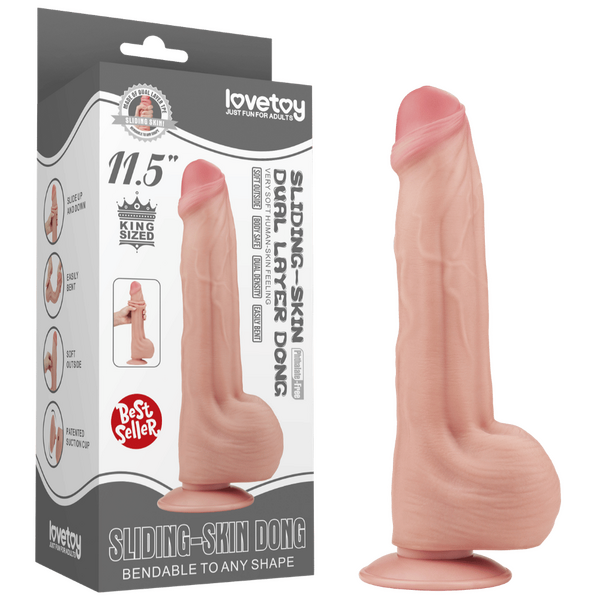 Dual Density Sliding Skin Material Realistic Dildo 11.5 Inch Default Title > Dildos > Large Dildos
