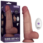 Sliding Skin Pro II – Dual-Layer Silicone 8 Inch Dong with Wireless Remote Vibrator Flesh > Vibrators > Realistic Vibrators