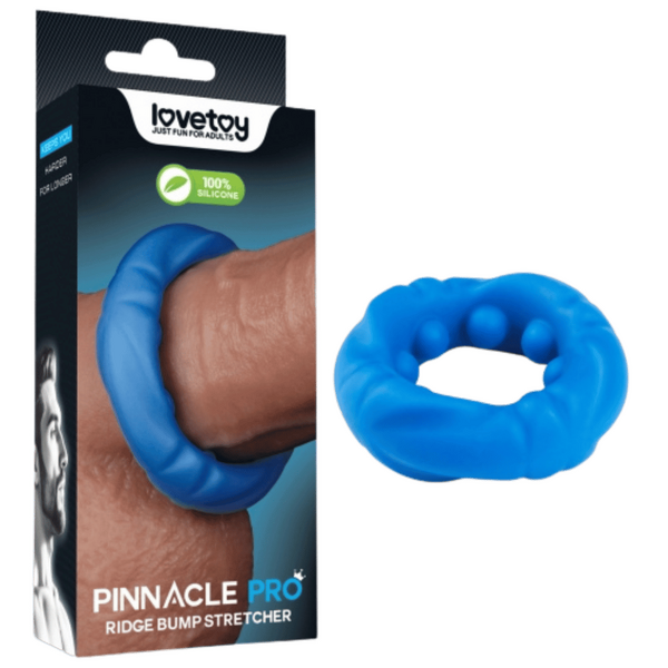 Ridge Bump Stretcher – Textured Stretching Sleeve Blue > Cock Ring > Single