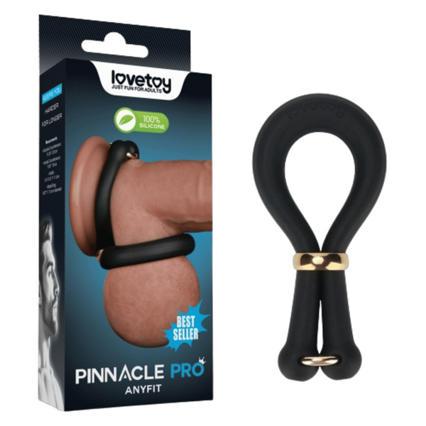 AnyFit Silicone Stretcher Ring – Adjustable Dual-Loop Silicone Stretcher Black > Cock Ring > Adjustable