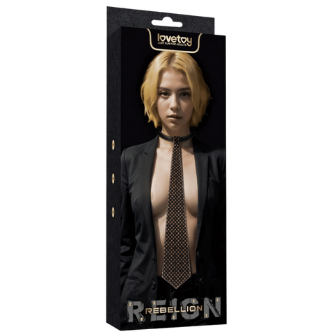 Rebellion Reign Tie Collar – Durable PU Material Accessory One Size > Bondage Gear > Collars & Leashes