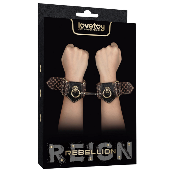 Deluxe PU Handcuffs With Vintage Bronze Spikes – Luxury Restraint Accessory > Bondage Gear > Restraints