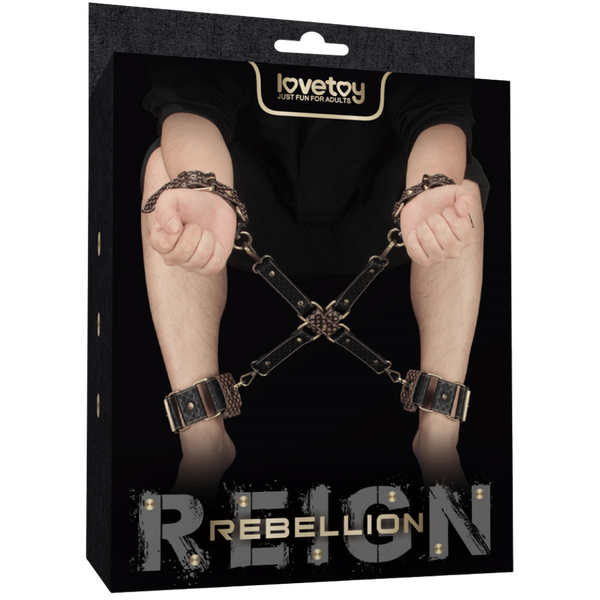 Rebellion Reign Hogtie Set – Bronze Spiked Handcuffs and Ankle Cuffs Restraint Set > Bondage Gear > Restraints