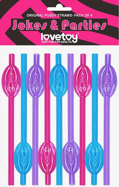 Pussy Straws – 9 Pack Straws Multi > Novelties > Party Supplies