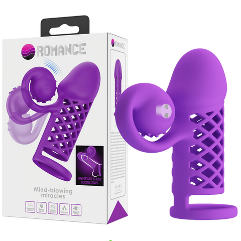 Harden Mind Blowing Miracles – Silicone Penis Sleeve with Vibrations and Ball Strap One Size > Sex Toys For Men > Penis Sleeves