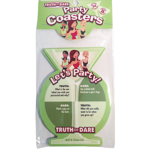 Truth or Dare Party Coasters – Party Game Accessories One Size > Novelties > Party Supplies