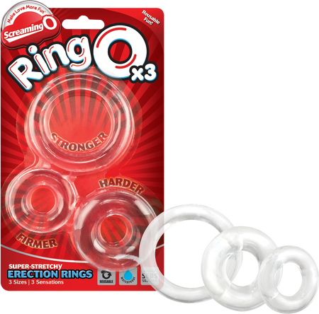 Ringo X3 Cock Rings Mixed Pack - Clear Clear > Cock Ring > Sets