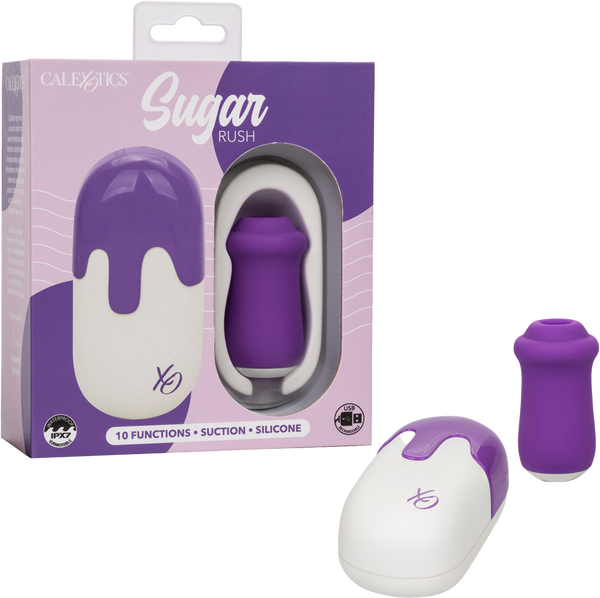 Sugar Rush – Silicone Suction Stimulator with 10 Functions and Travel Case Default Title > Vibrators > Ladies > Clitoral Vibrators and Stimulators