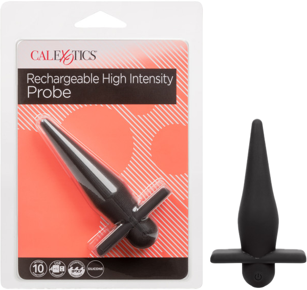 High Intensity Probe – Rechargeable Silicone Probe with 10 Vibration and Pulsation Functions Black > Anal Range > Vibrating Butt Plugs