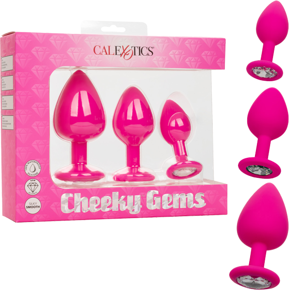Cheeky Gems – Anal Training Kit with Three Graduated Anal Plugs Pink > Anal Range > Butt Plug Kits