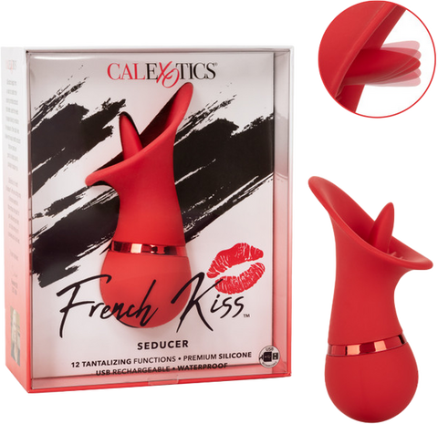 French Kiss Seducer – Compact Massager with 12 Functions Vibrator Red Red > Sex Toys For Ladies > Clitoral Vibrators and Stimulators