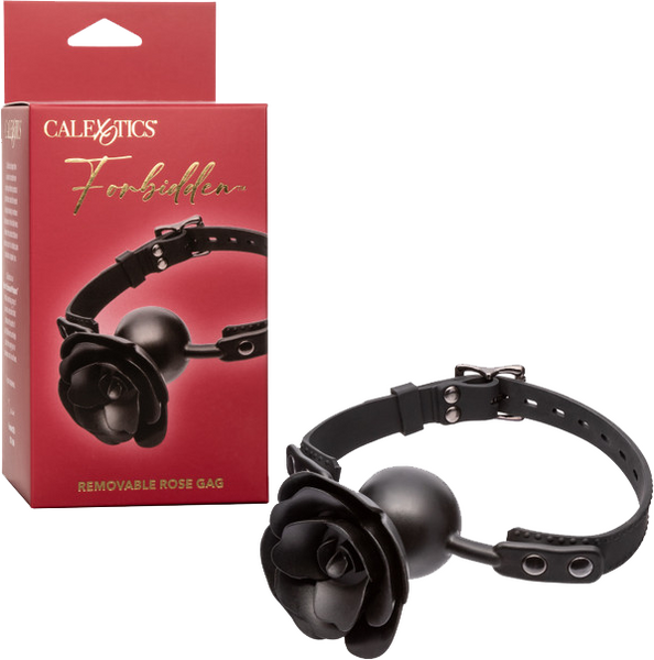 Forbidden Removable Rose Gag – Adjustable Breathable Fetish Accessory > Bondage Gear > Gags and Bits
