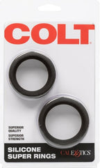 Colt Silicone Super Rings – Durable Stretchy Erection Enhancers Set of Two Rings Black > Cock Ring > Sets