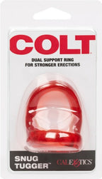 Colt Snug Tugger – Phthalate-Free Thermoplastic Rubber Double Cock Ring with Scrotum Support Red > Cock Ring > Sling