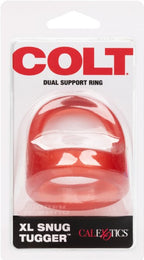 Colt XL Snug Tugger – Extra Stretchy Large Male Pleasure Enhancer Ring Device Red > Cock Ring > Sling