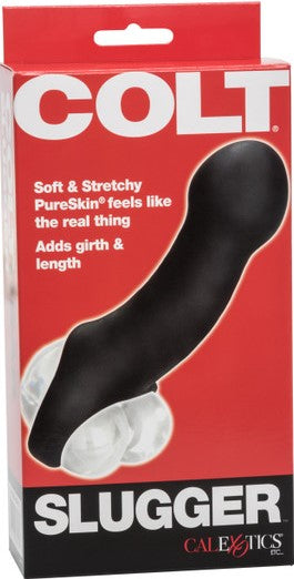 Colt Slugger – Soft Stretchy Sleeve Extension 6.25 Inch Girth Enhancer Black > Sex Toys For Men > Penis Sleeves