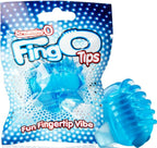 FingO Tips Disposable Waterproof Mini Vibrator Made of Flexible SEBS Silicone Finger Massager Blue > Vibrators > Finger Vibrators