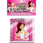 Bride To Be Trivia Napkins – Decorative Wedding-Themed Trivia Party Napkins One Size > Novelties > Bachelor & Bachelorette Items