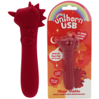 Unihorn Blaze Diablo USB Rechargeable Silicone Bullet Vibrator with 10 Speeds Red > Vibrators > Ladies > Clitoral Vibrators and Stimulators