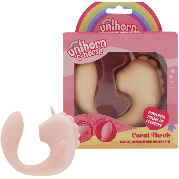 Ocean Peak Unihorn C-Horse – Soft Silicone Tail Oscillating Tongue Vibrator Orange > Vibrators > Unconventional