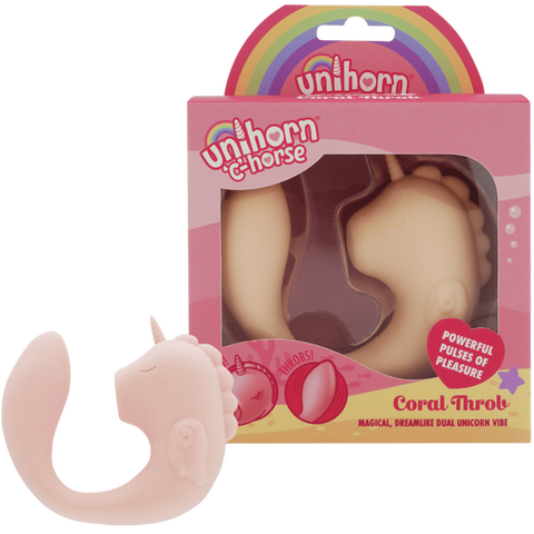 Ocean Peak Unihorn C-Horse – Soft Silicone Tail Oscillating Tongue Vibrator Orange > Vibrators > Unconventional