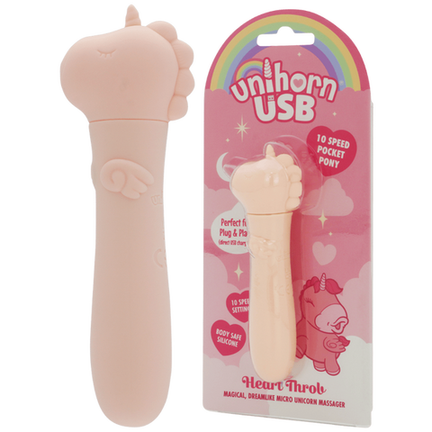 Unihorn Heart Throb (Pink) – Compact USB Rechargeable Bullet Vibrator with 10 Speeds Pink > Sex Toys For Ladies > Clitoral Vibrators and Stimulators