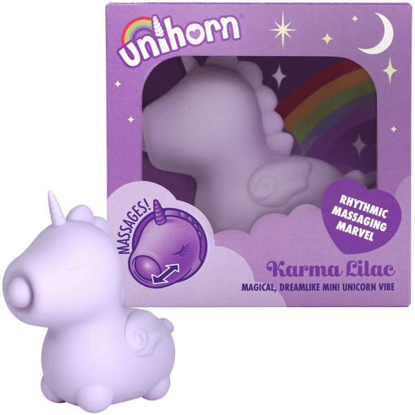Karma Lilac Mini Unicorn Vibrator – Silicone Dual Motors 10 Vibration Speeds Purple > Vibrators > Ladies > Clitoral Vibrators and Stimulators