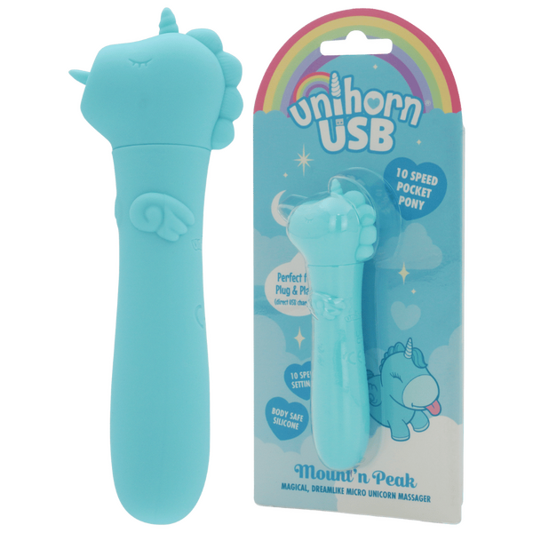 Karma Lilac Unihorn USB (Blue) – Compact Rechargeable Silicone Vibrating Bullet Blue > Vibrators > Ladies > Clitoral Vibrators and Stimulators