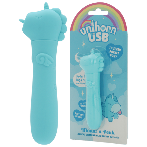 Karma Lilac Unihorn USB (Blue) – Compact Rechargeable Silicone Vibrating Bullet Blue > Vibrators > Ladies > Clitoral Vibrators and Stimulators